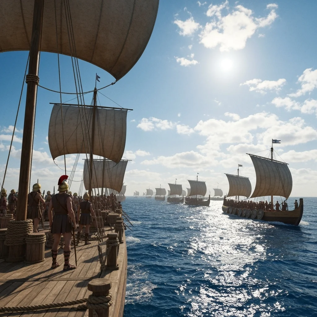 Illustration for: A Fleet of Ships