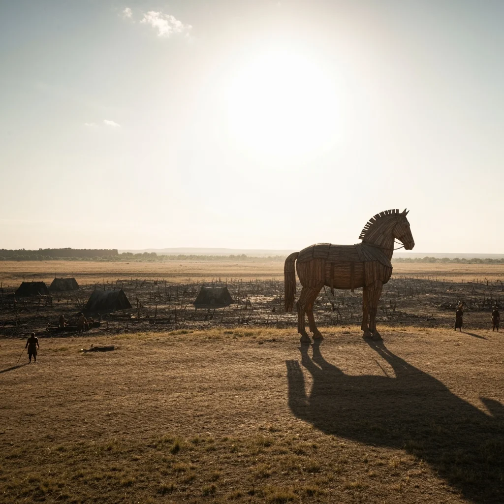Illustration for: The Horse is Left Behind