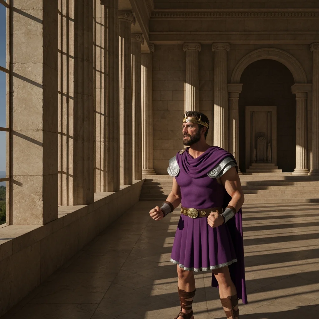 Illustration for: King Menelaus's Sadness