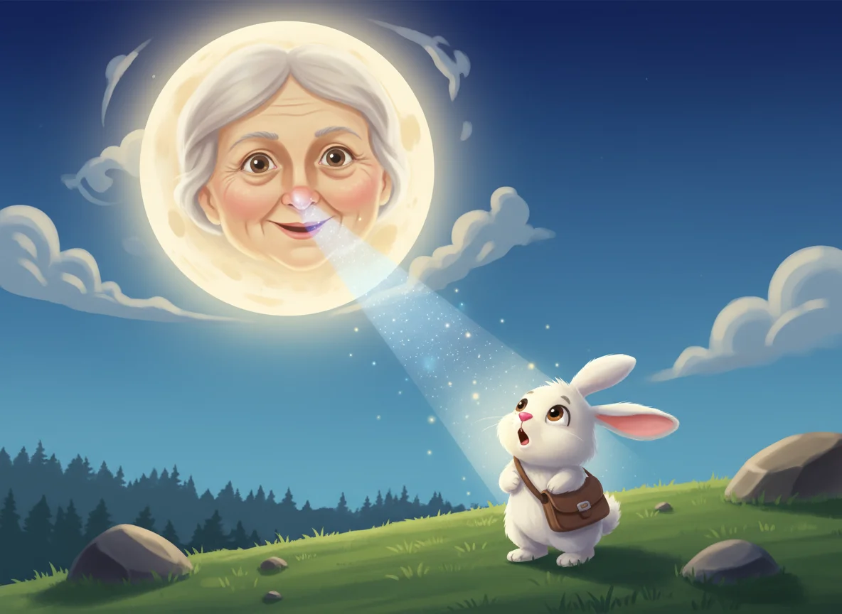 Illustration for: 月亮奶奶的礼物