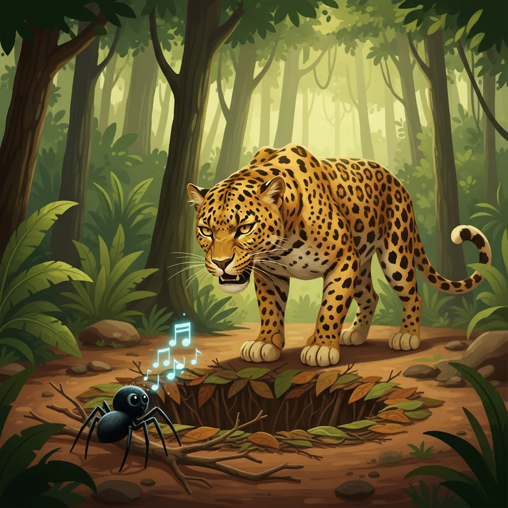 Illustration for: Tricking Osebo the Leopard
